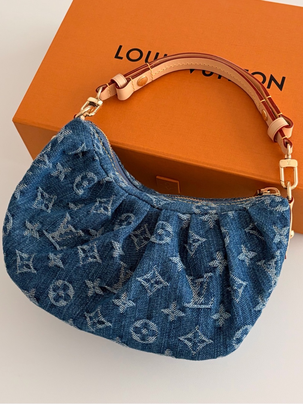 NEW Louis Vuitton Pochette Valley - Blue Denim - Picture 12 of 13